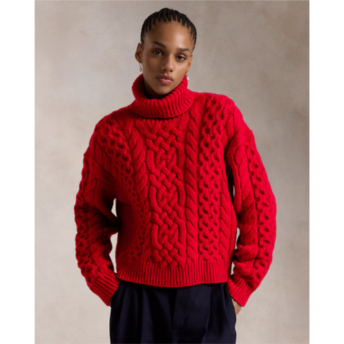 Polo Ralph Lauren Aran-Knit Wool-Alpaca Turtleneck