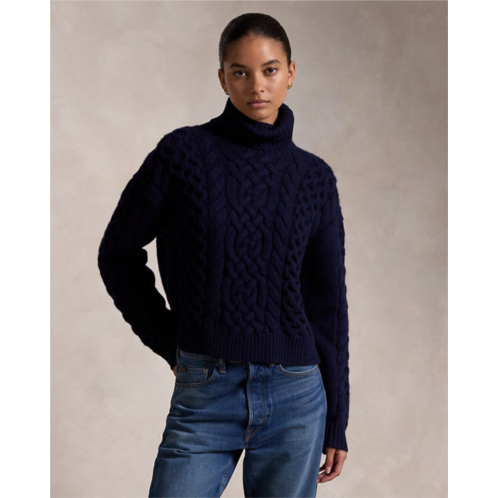 Polo Ralph Lauren Aran-Knit Wool-Alpaca Turtleneck