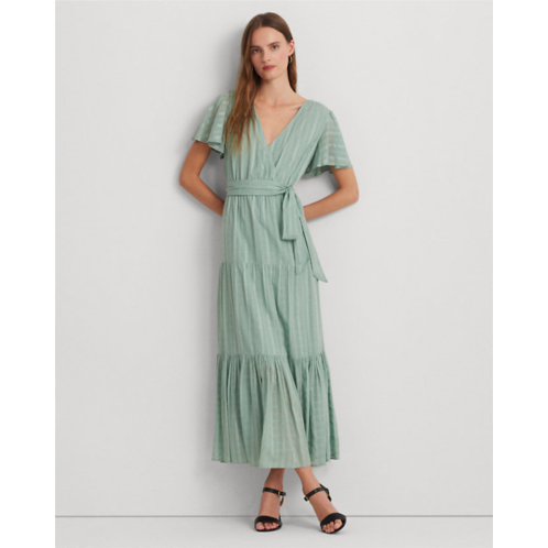 Polo Ralph Lauren Shadow-Gingham Belted Cotton-Blend Dress