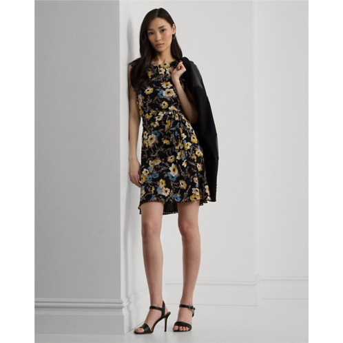 Polo Ralph Lauren Floral Bubble Crepe Cap-Sleeve Dress