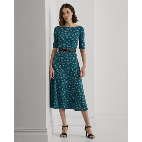 Polo Ralph Lauren Floral Stretch Cotton Midi Dress