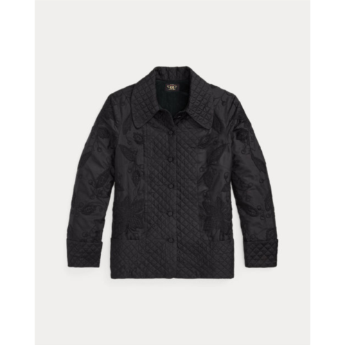 RRL Hand-Embroidered Quilted Silk Jacket