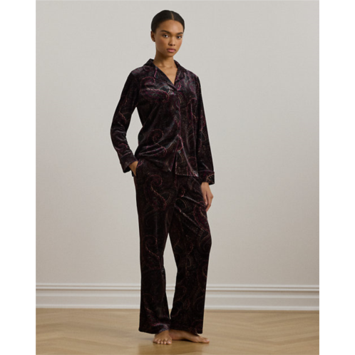 Lauren Petite Paisley Velvet Sleep Set