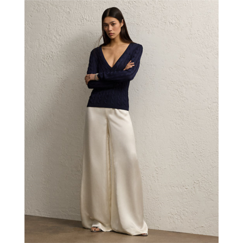 Polo Ralph Lauren Daria Washed Satin Wide-Leg Pant