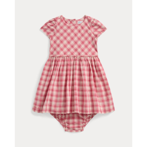 Polo Ralph Lauren Gingham Cotton Madras Dress & Bloomer