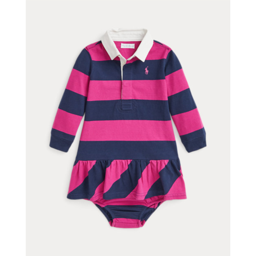 Polo Ralph Lauren Striped Cotton Rugby Dress & Bloomer