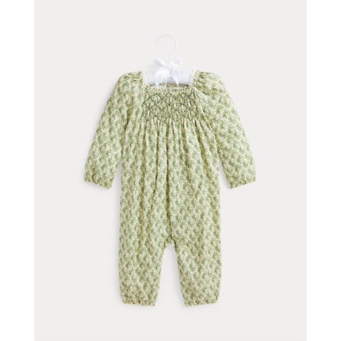 Polo Ralph Lauren Floral Smocked Cotton Twill Coverall