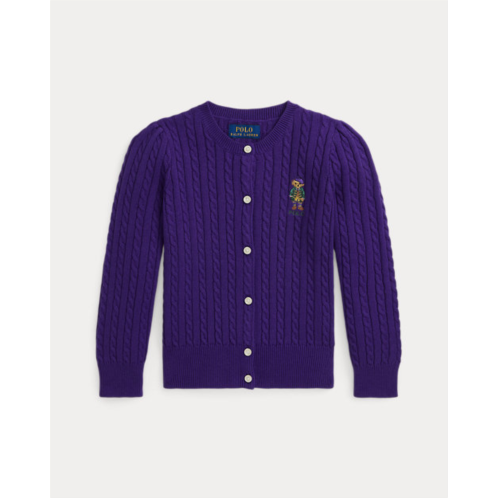 Polo Ralph Lauren Polo Bear Mini-Cable Cotton Cardigan