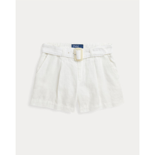 Polo Ralph Lauren Belted Pleated Linen Short