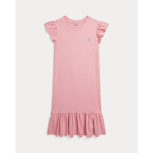 Polo Ralph Lauren Flutter-Sleeve Cotton Jersey Tee Dress