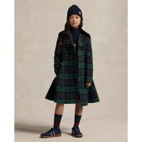 Polo Ralph Lauren Plaid Wool-Blend Princess Coat