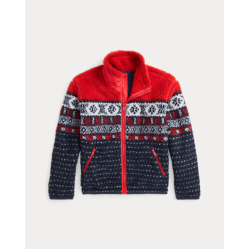 Girls 7-16 Fair Isle Teddy Fleece Jacket