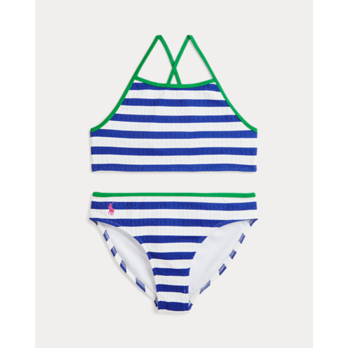 Girls 7-16 Striped Two-Piece Swimsuit