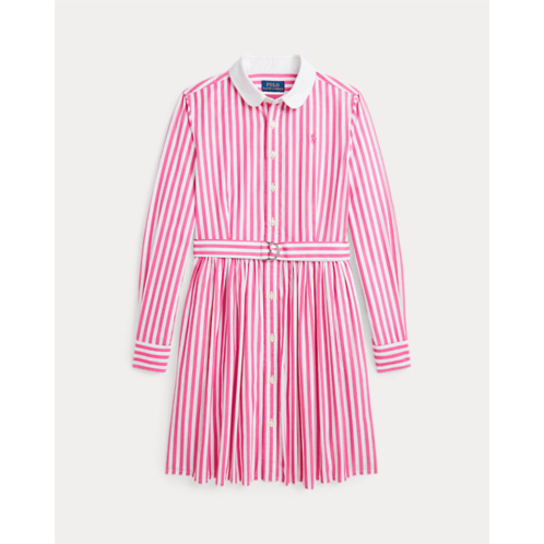 Girls 7-16 Striped Cotton Poplin Shirtdress