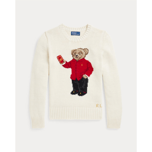 Girls 7-16 Lunar New Year Polo Bear Sweater