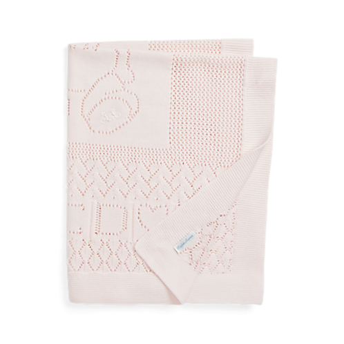 Pointelle-Knit Cotton Baby Blanket