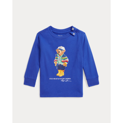 Baby Boy Polo Bear Cotton Long-Sleeve Tee