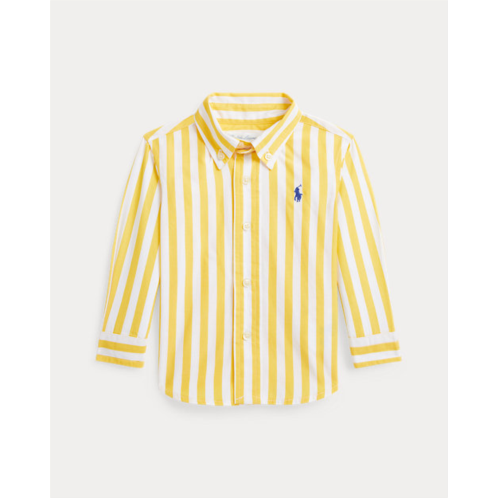 Baby Boy Striped Cotton Poplin Shirt