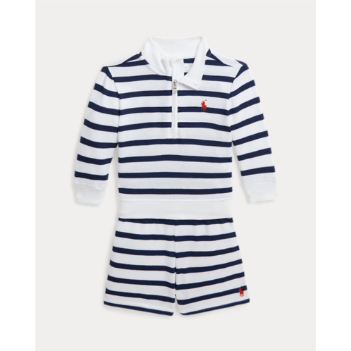 Baby Boy Striped Spa Terry Pullover & Short Set