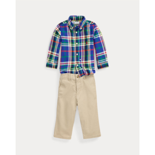 Polo Ralph Lauren Plaid Oxford Shirt & Chino Pant Set