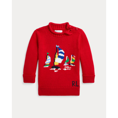 Baby Boy Sailboat Cotton Sweater