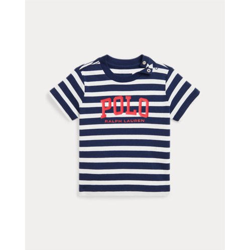 Baby Boy Logo Striped Cotton Jersey Tee