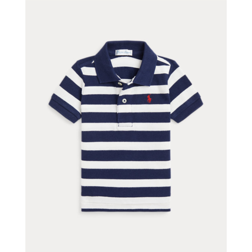 Baby Boy Striped Cotton Mesh Polo Shirt