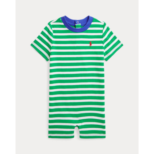 Baby Boy Striped Cotton Jersey Shortall