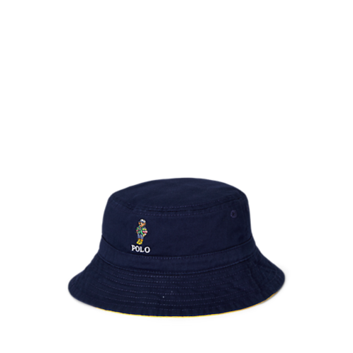 Baby Boy Polo Bear Reversible Twill Bucket Hat