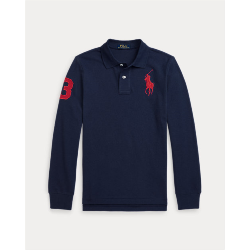 Polo Ralph Lauren Big Pony Mesh Long-Sleeve Polo Shirt