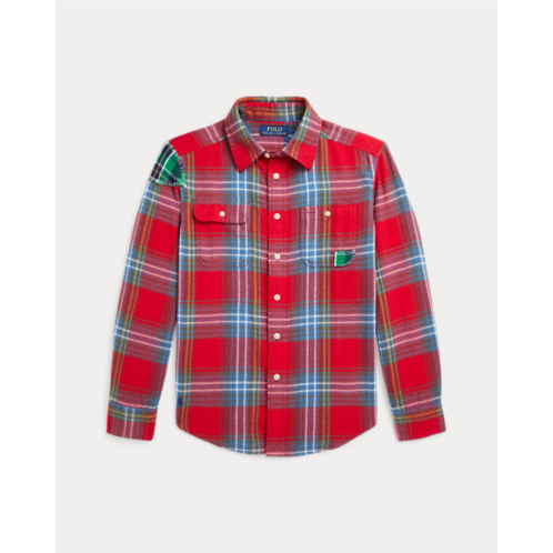 Polo Ralph Lauren Distressed Plaid Cotton Twill Shirt