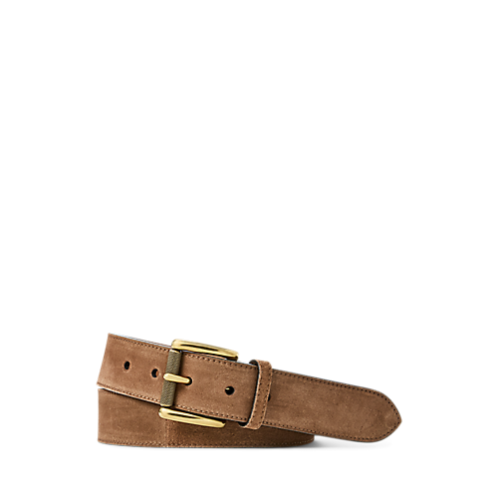 Polo Ralph Lauren Calf-Suede Roller-Buckle Belt