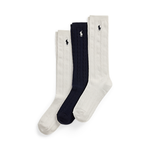 Polo Ralph Lauren Cable-Knit Knee-High Sock 3-Pack