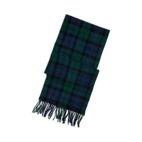 Polo Ralph Lauren Plaid Fringe Wool Scarf