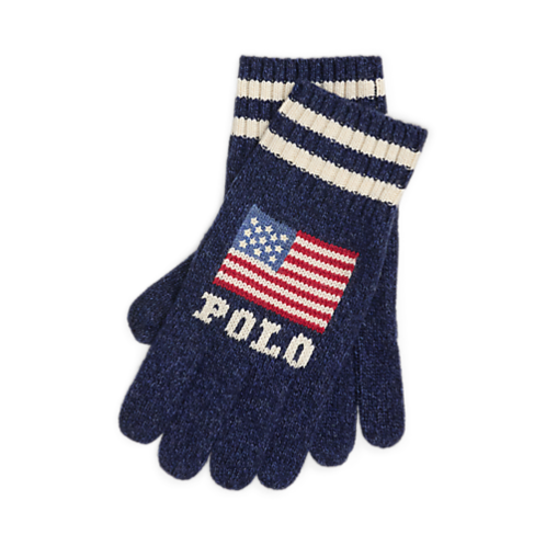 Polo Ralph Lauren Intarsia-Knit Flag Touch Gloves