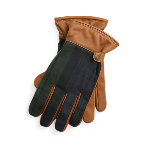 Polo Ralph Lauren Oilcloth & Sheepskin Insulated Gloves