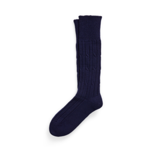 Polo Ralph Lauren Hand-Cranked Cable-Knit Cashmere Socks