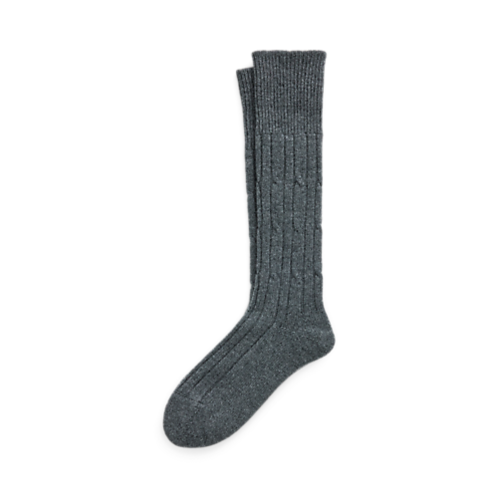 Polo Ralph Lauren Hand-Cranked Cable-Knit Cashmere Socks