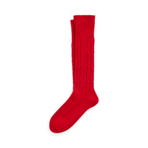 Polo Ralph Lauren Hand-Cranked Cable-Knit Cashmere Socks