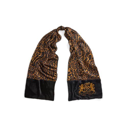 Polo Ralph Lauren Leopard-Print Silk-Blend Scarf