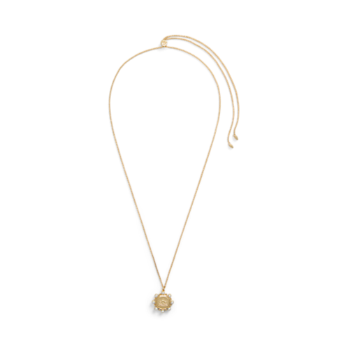 Polo Ralph Lauren Gold-Plated Crest Pendant Necklace