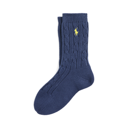 Polo Ralph Lauren Cable-Knit Cotton Crew Socks