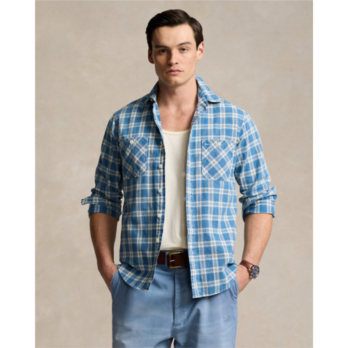 Polo Ralph Lauren Classic Fit Indigo Plaid Workshirt