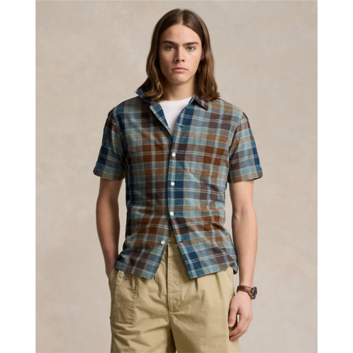 Polo Ralph Lauren Classic Fit Indigo Madras Camp Shirt