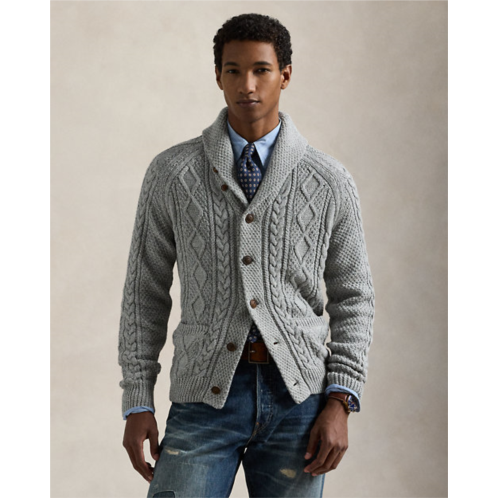 Polo Ralph Lauren Aran-Knit Cotton Shawl-Collar Cardigan