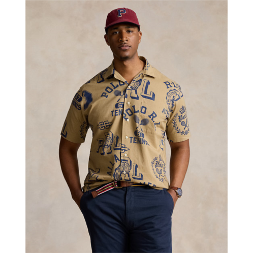 Polo Ralph Lauren Print Cotton-Linen Camp Shirt