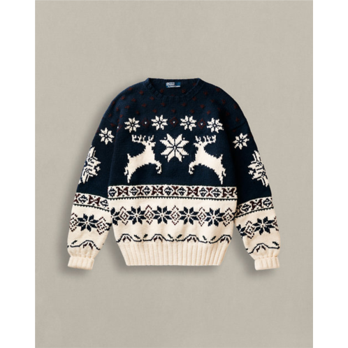 POLO Ralph Lauren Vintage 1988 Reindeer Wool Sweater - Size L