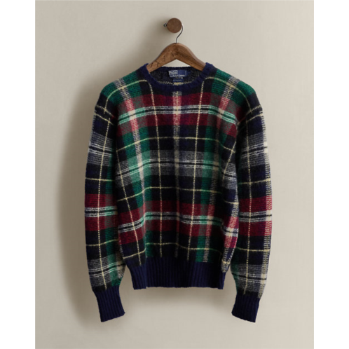 POLO Ralph Lauren Vintage c. 2000 Plaid Wool Sweater - Size L