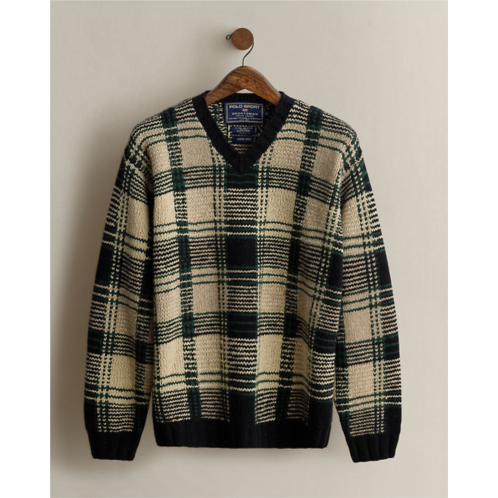 POLO Ralph Lauren Vintage 1998 Hand-Knit Plaid Sweater - Size L