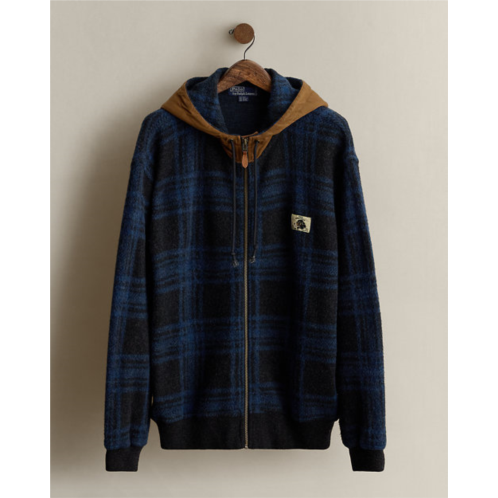 POLO Ralph Lauren Vintage 1995 Plaid Hybrid Hoodie - Size L